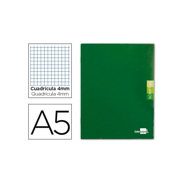 Liderpapel Caderno DIN A5 Scriptus Quadriculado 4mm 48 Fls Verde - LB29