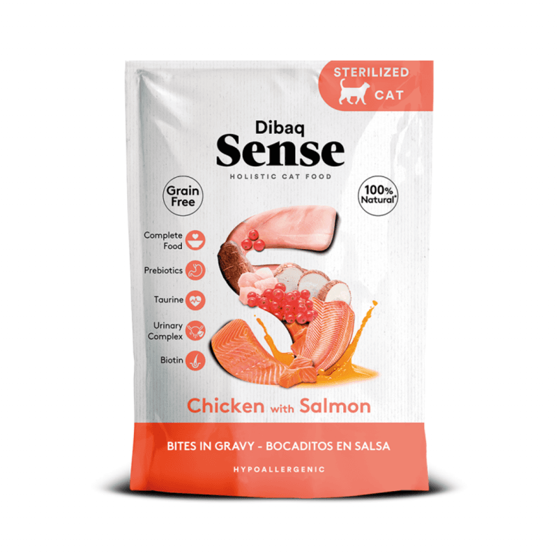 Dibaq Sense Cat Bocaditos de Pollo con Salmón