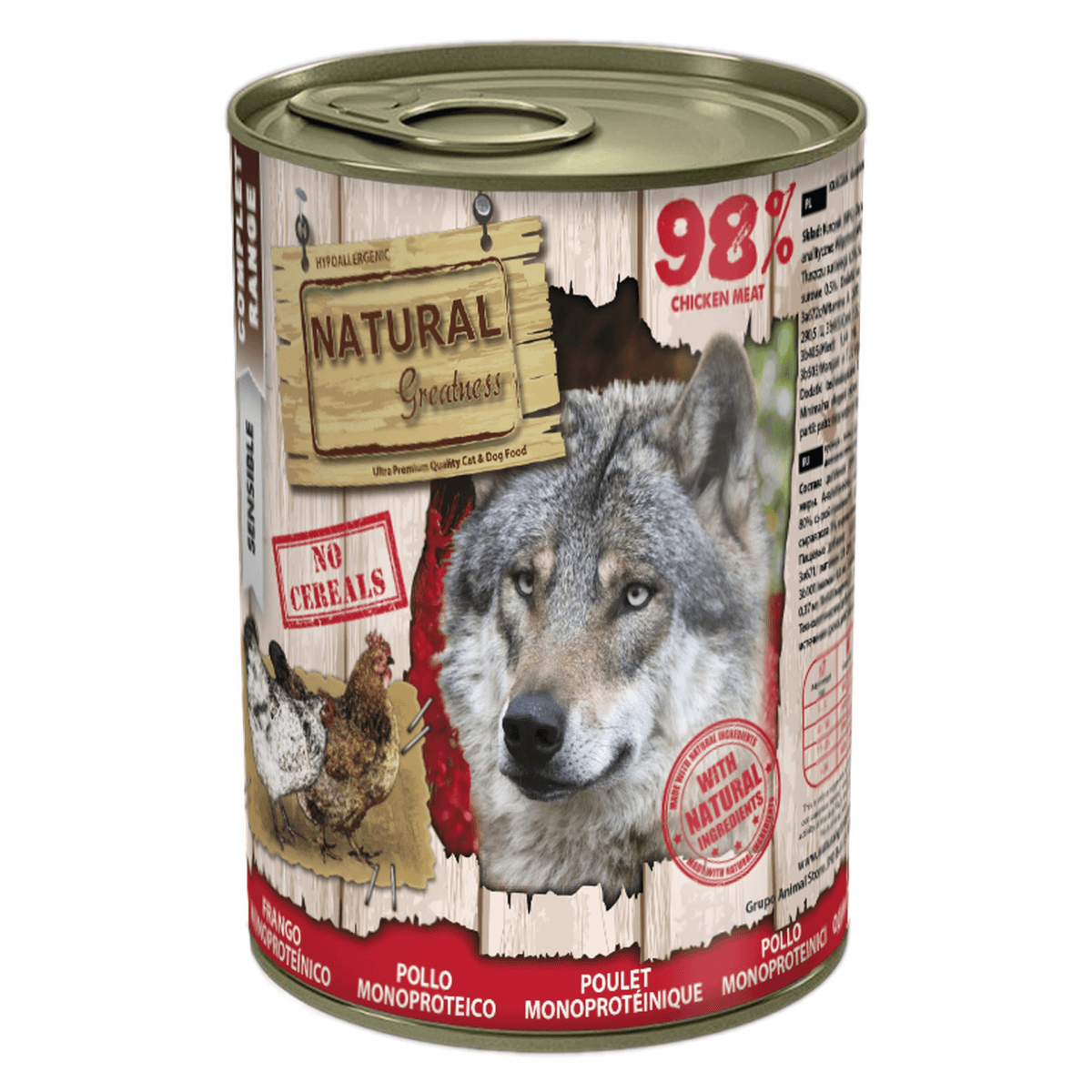 Ração Húmida Natural Greatness Chicken 400g
