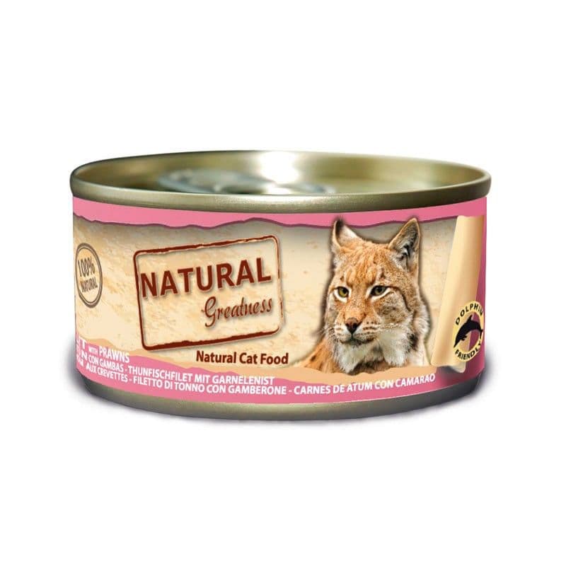 Natural Greatness Gato Lata Filete de Atum com Camarão