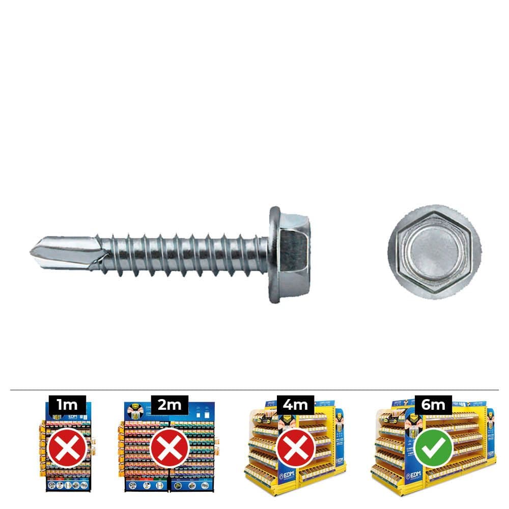 Celo Caixa 100 Uni. Ponta Broca Hexagonal Din/ref 7504K 6,3x50 Galvanizado - ELK17390