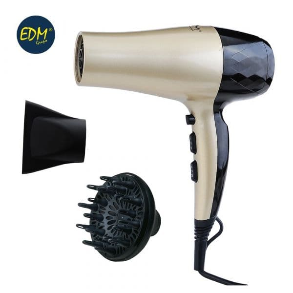 Edm Secador de Cabelo 1.800- 2.200W Incluye Difusor Edm - 8425998076332