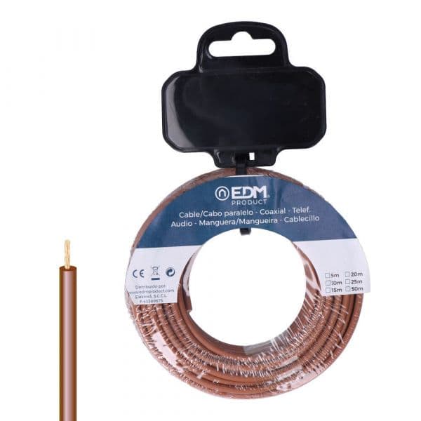 EDM Cabo Elétrico Unifilar H07Z1-K 6mm² Marrom 20 Metros