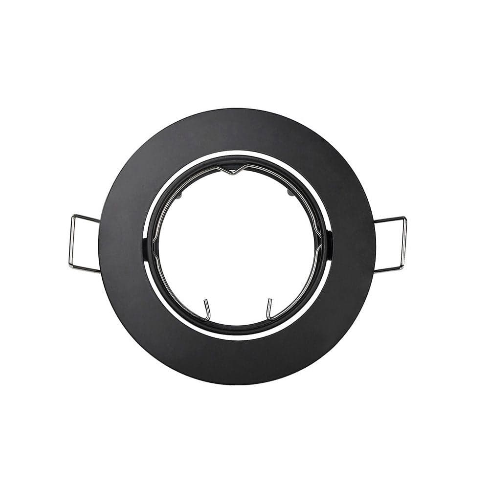 ANEL DE LÂMPADA HALOGÊNIO METÁLICO. OSCILANTE. COR PRETO. Ø8,4CM