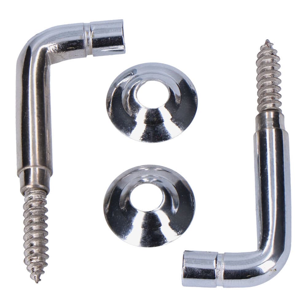 2 ganchos torneados latão níquelado 30 mm. recolha de cortinas