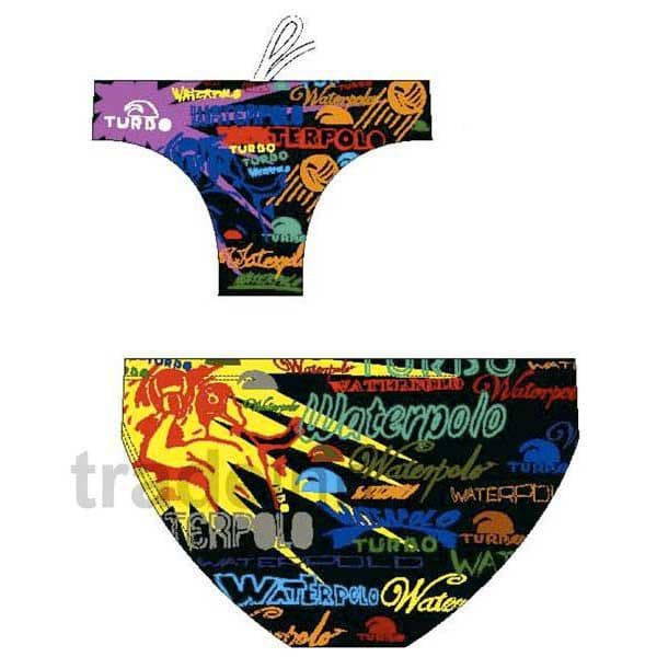 Turbo Writting Swimming Brief Colorido 2XL Homem