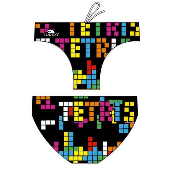 Turbo Tetris Swimming Brief Preto 4XL Homem