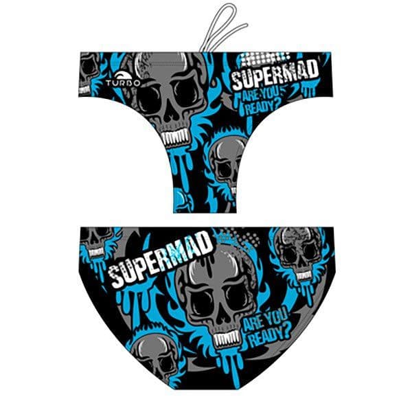 Turbo Supermad Swimming Brief Azul,Preto M Homem