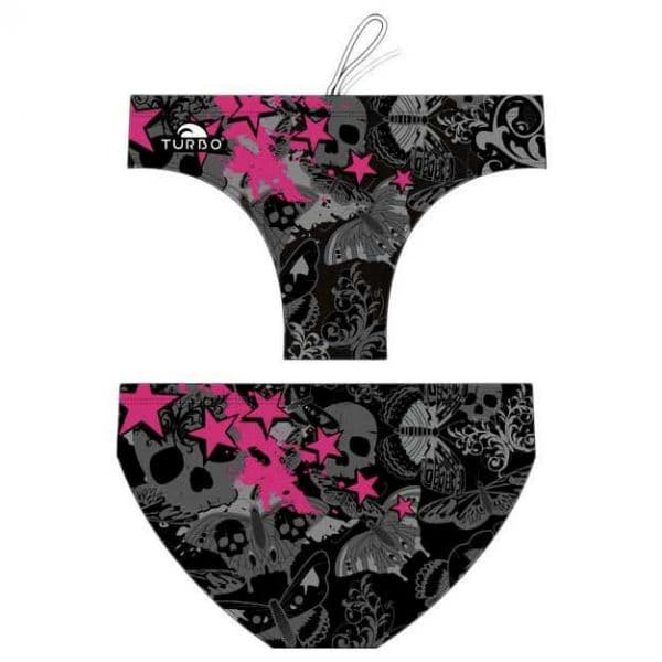 Turbo Skull Butterflyers Stars Swimming Brief Preto 4XL Homem