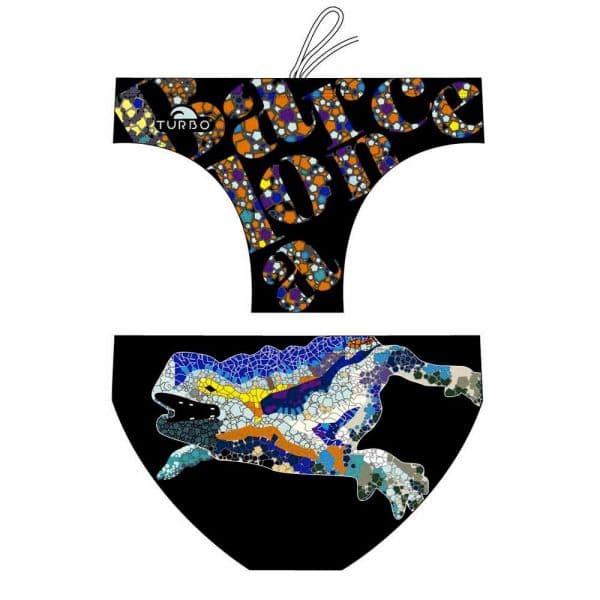 Turbo Gaudi Bcn Swimming Brief Preto 5XL Homem