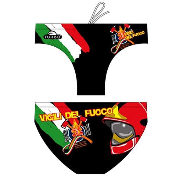 Turbo Vigili Fuoco Swimming Brief Preto S Homem
