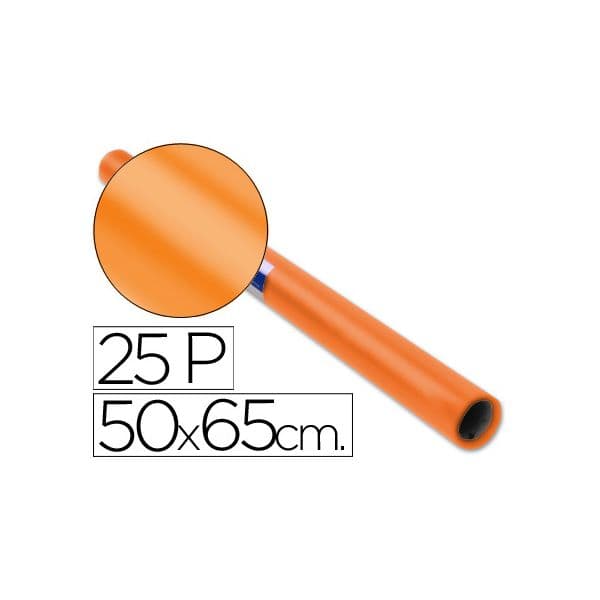 Sadipal Papel Lustro Rolo 50x65cm Laranja