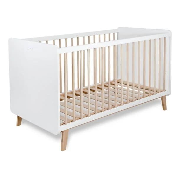 Berço Micuna Cama de Grades 140 X 70 cm Big Trevi Cot Bed Branco/faia
