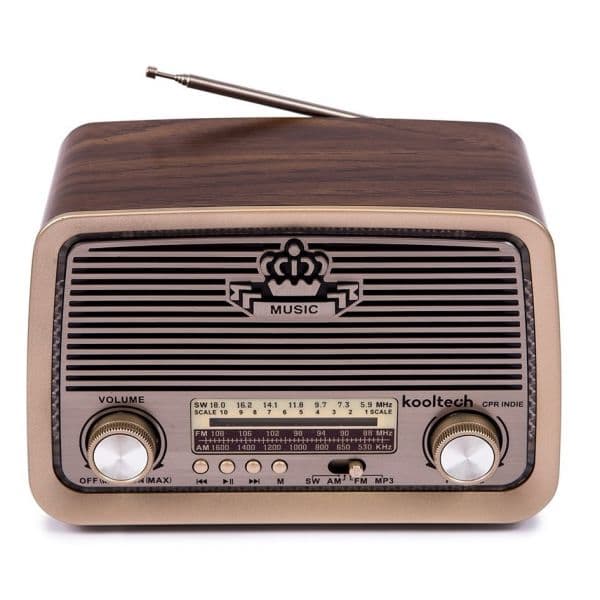 Kooltech Rádio Vintage Silver Cprindie