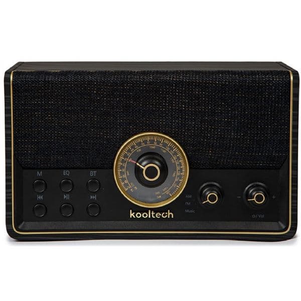 Kooltech Rádio Portátil CPR-TECHNO-N Bluetooth USB AM/FM/SW Preto