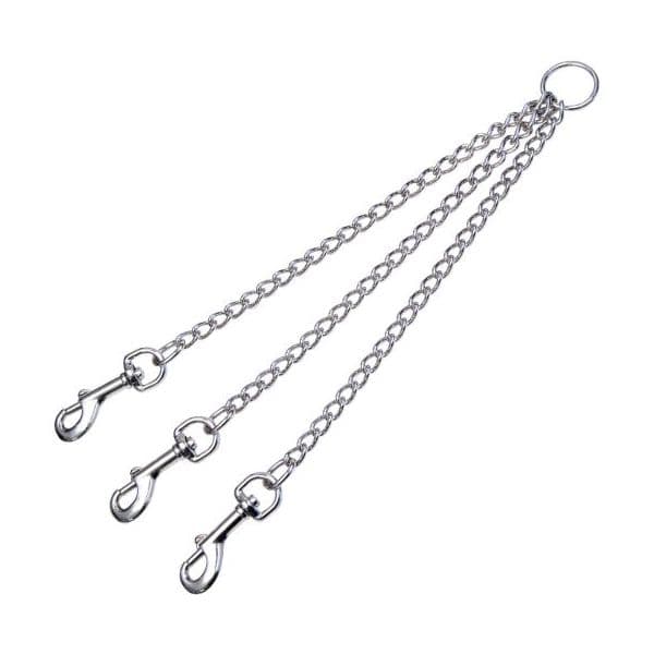 Gloria Pets Alça de Corrente para Três Cães 60cm x 3mm