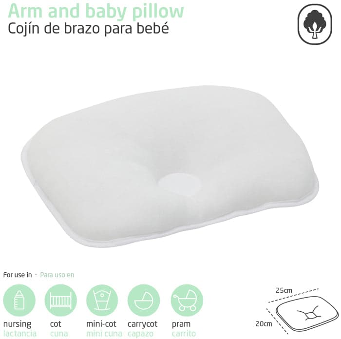 Cambrass - Almofada de braço LISO E, BLANCO