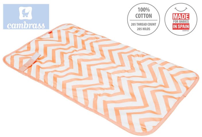 CAMBRASS - MUDA FRALDAS 39x65 CM ZIGZAG CORAL