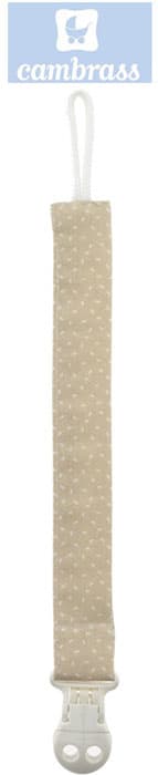 CAMBRASS - PORTA CHUPETAS CÉU BEIGE / CHUVA 2x21,5 CM
