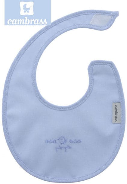 CAMBRASS - BABETE COM VELCRO PIO PIO CELESTE 16x19 CM