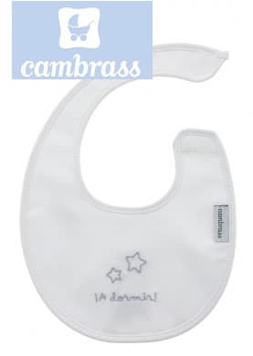 CAMBRASS - BABETE COM VELCRO PARA DORMIR BRANCO 16x19 CM