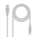 Cabo USB-A Macho para USB-B Macho 2.0 3m Nanocable 10.01.0104 Beige
