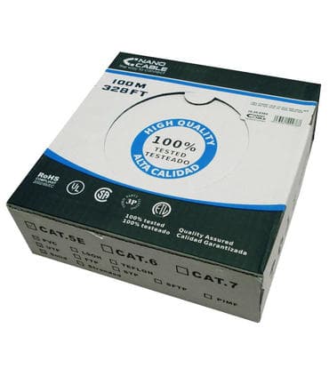 Cable Red Utp Cat5E Rj45 Nanocable 100M Rigido