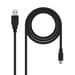 Cabo USB 2.0 Nanocable / Preto / 1m / 10.01.0401