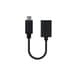 Cabo USB 2.0 Tipo-C Macho para USB Hembra 15cm / Preto / NANO CABLE