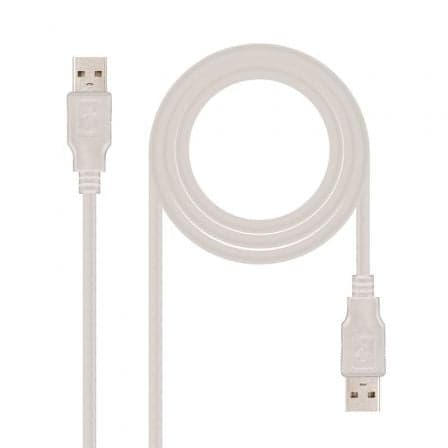 Cabo USB 2.0 Nanocable / Beigem / 3m / 10.01.0304