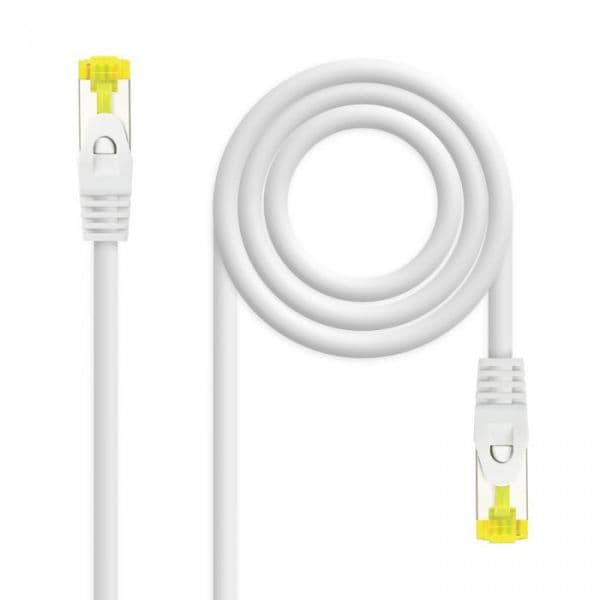 Nanocable - Cable Red Latiguillo RJ45 LSZH CAT.6A SFTP AWG26, Blanco, 25 cm - 10.20.1900-L25-W