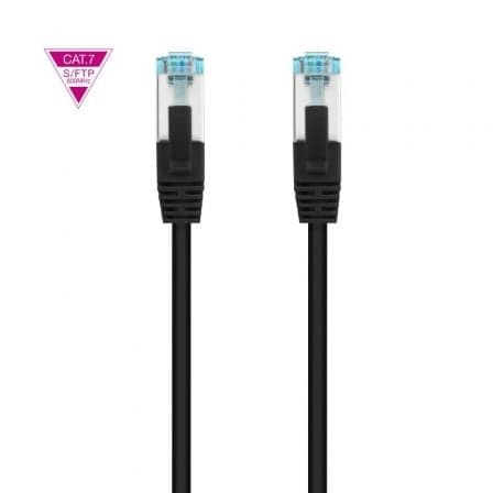 Nanocable - Cable de Red Cat.7 600MHZ LSZH SFTP PIMF AWG26, Negro, 50 cm - 10.20.1700-BK