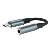 NANOCABLE Cabo Adaptador Audio USB-C/M para Jack 3.5mm Cinza - ADAPTNAN10.24.1204