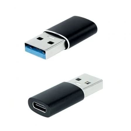 ADAPTADOR USB-A/M 3.1 A USB-C/H ALUMINIO NEGRO NANOCABLE 10.02.0012
