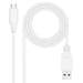 Nanocable 10.01.2101-W cabo USB USB 2.0 1 m USB C USB A Branco