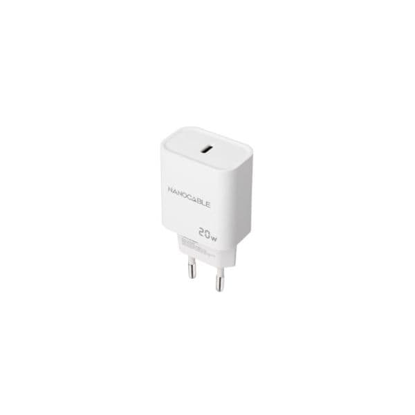 Nanocable Carregador USB-C/PD 20W Branco