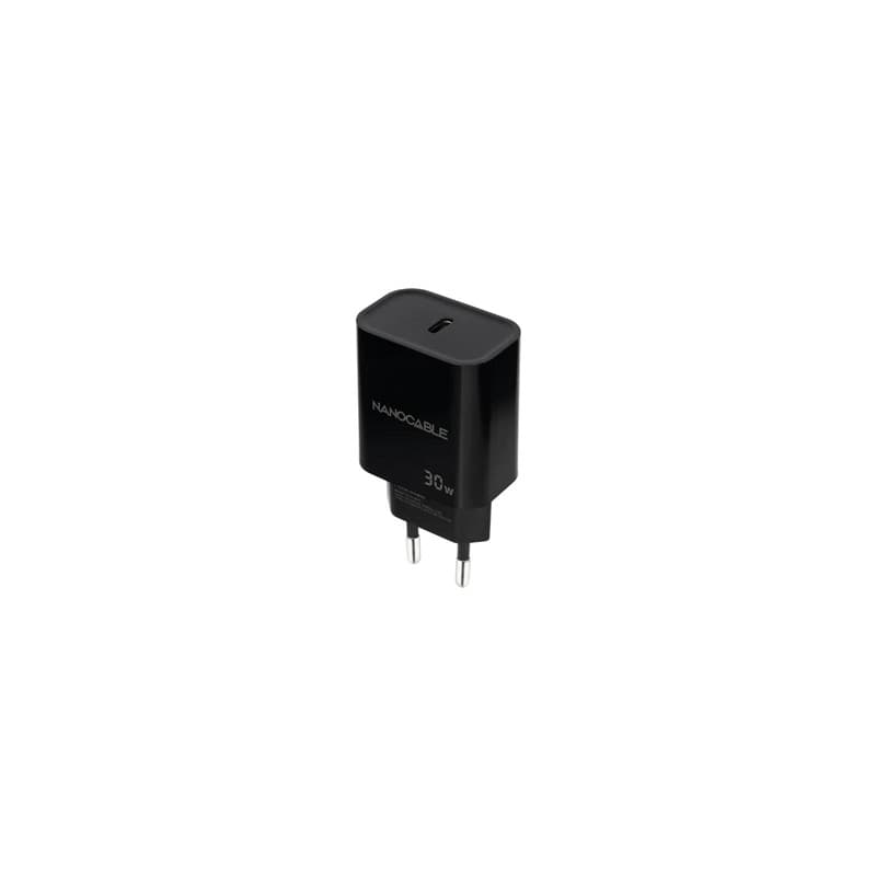 Nanocable Cargador pared USB-C PD 30W Negro
