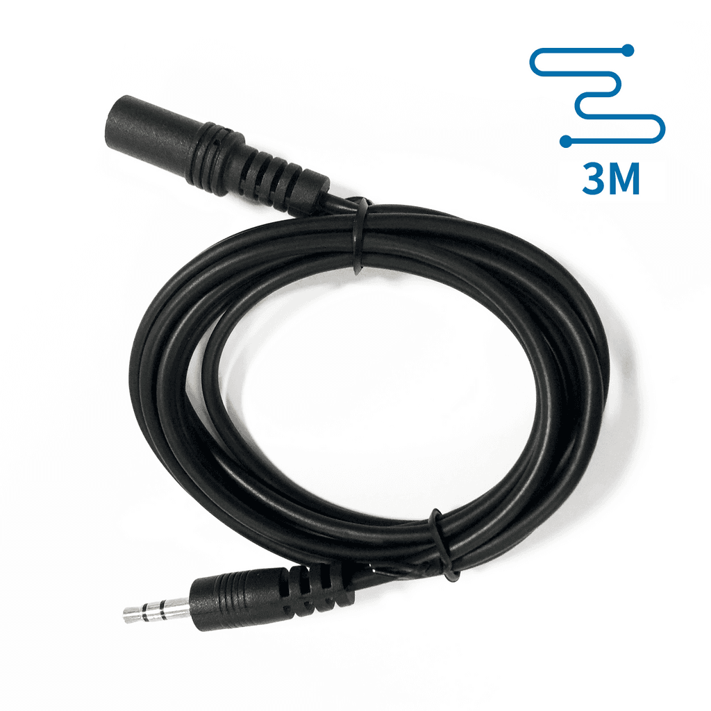 CABO DE ÁUDIO 3,5 MACHO PARA 3,5 FÊMEA 3 M PRETO