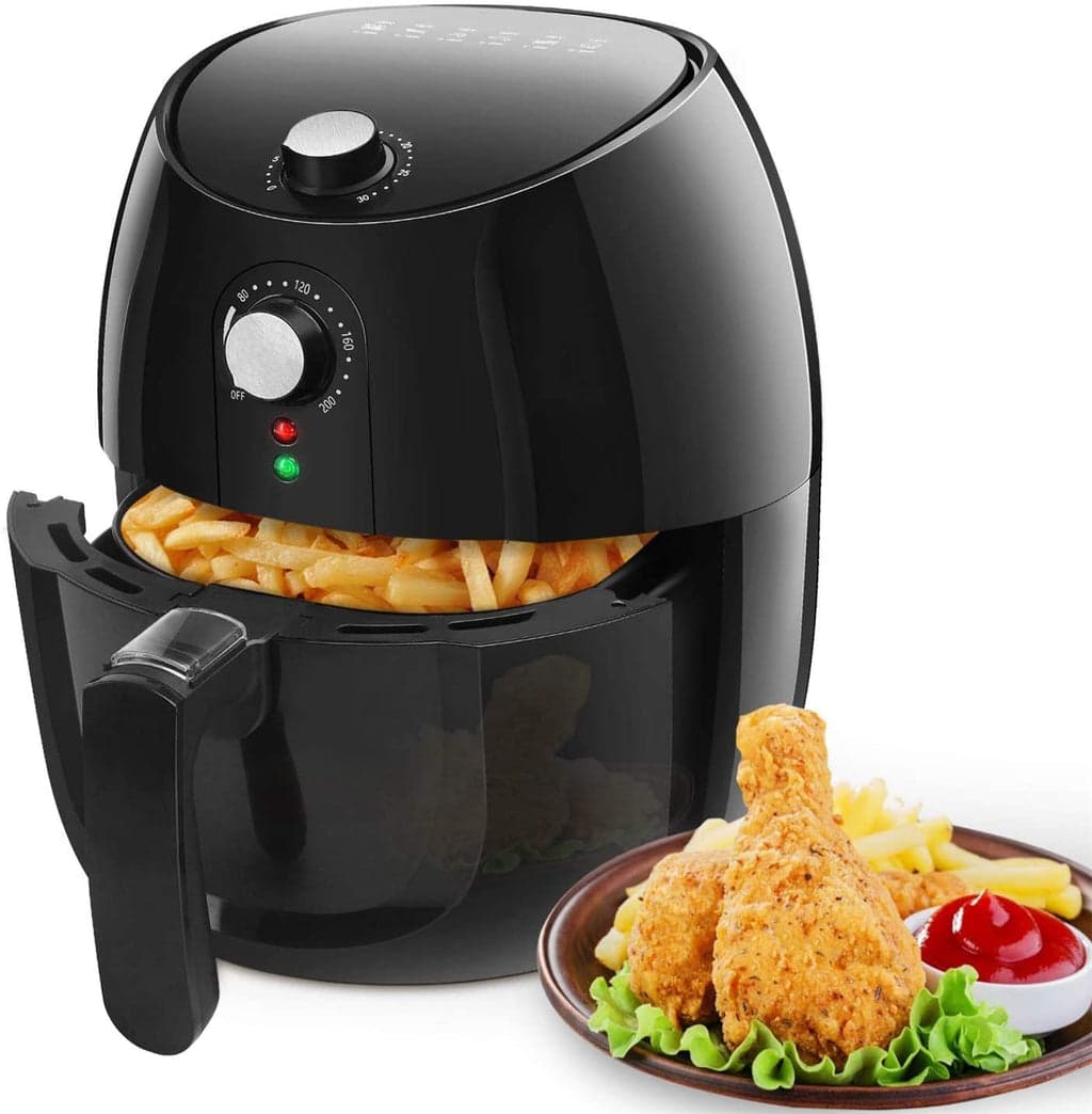 FRITADEIRA ELÉTRICA SEM ÓLEO AIGOSTAR HAYDEN 3,5L 1500W PRETA