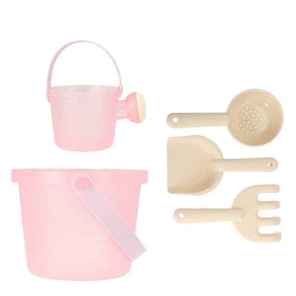 Monneka Conjunto de balde de praia Glitter 6+