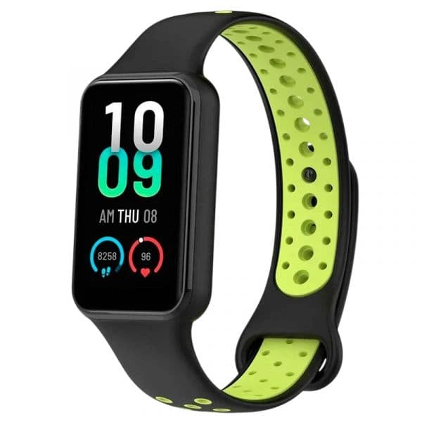 Crococase Bracelete para Xiaomi Mi Smart Band 8 Active / Redmi Smart Band 2 Black/Green
