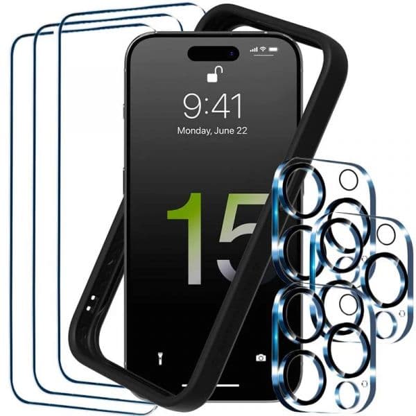Crococase Capa Bumper para iPhone 15 Pro Black