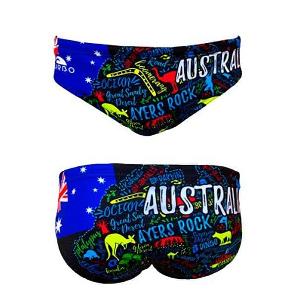 Turbo Australia Draw Swimming Brief Azul 3XL Homem