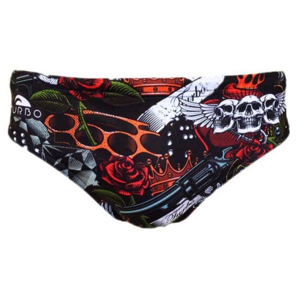 Turbo Old Tatoo Swimming Brief Vermelho XL Homem