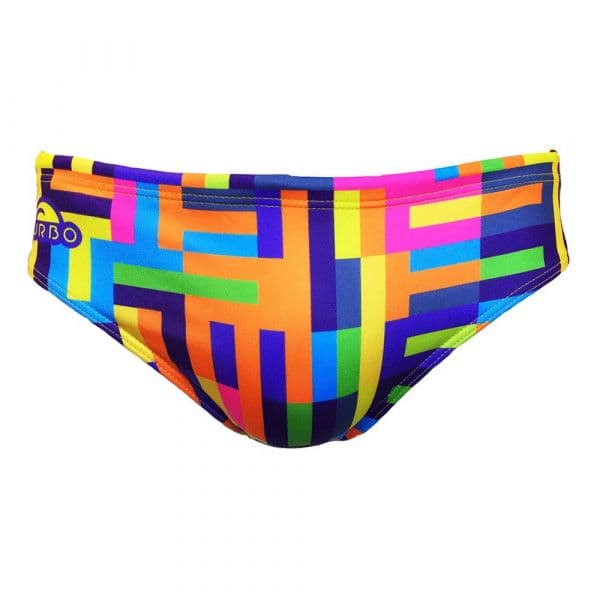 Turbo Labyrinth Swimming Brief Colorido 4XL Homem
