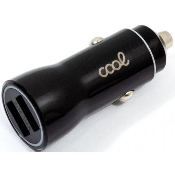 Cool Accesorios Carregador de isqueiro Universal Dual USB 2.4A Black