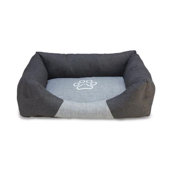 Arquivet Cama Quadrada com Pegada, Preto/cinza 50x45x17 cm