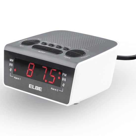 Elbe Rádio Despertador CR-932 AM/FM White - S0427015