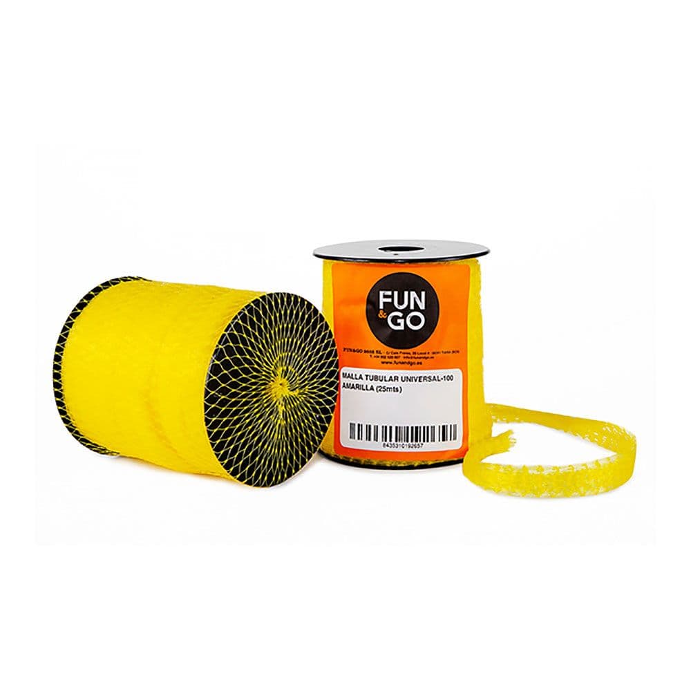 MALHA TUBULAR PARA EMBALAGEM UNIVERSAL-100 AMARELO (25M) FUN & GO