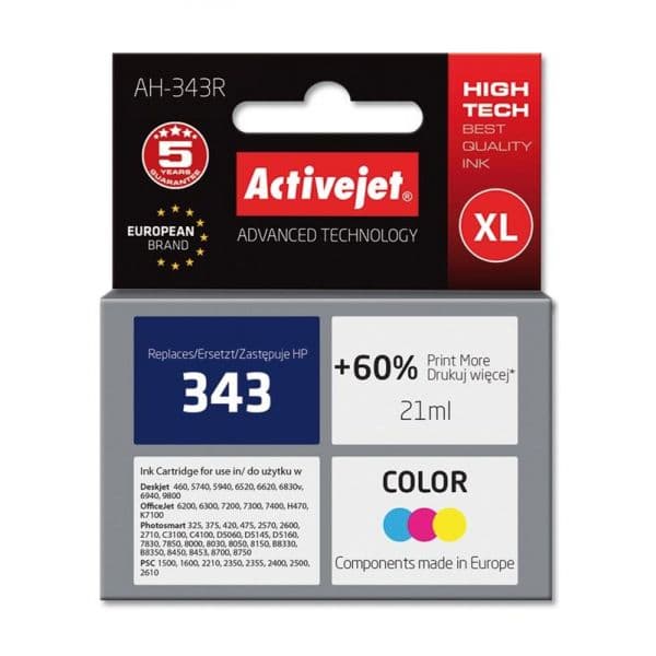 Tinteiro HP 343 C8766E Tri-Colour Compatível